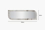 Hanah Home Espejo flotal-e 40x120x2.2 cm Éfeso y Mármol MDF Montaje Pared Ecológico